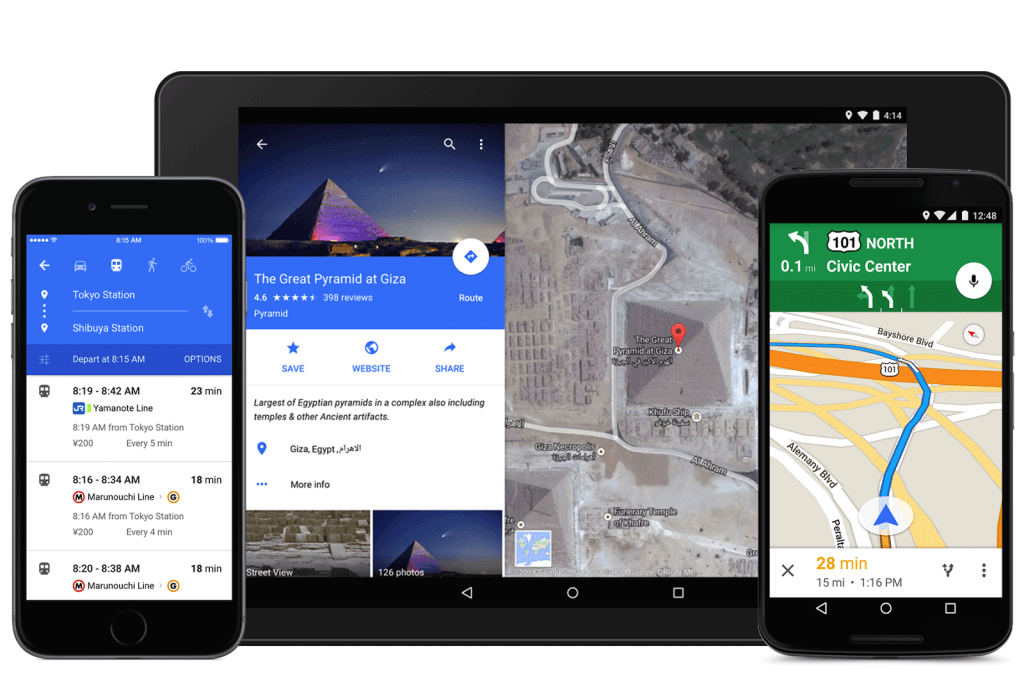 Google Maps adquiere todo el look de Material Design