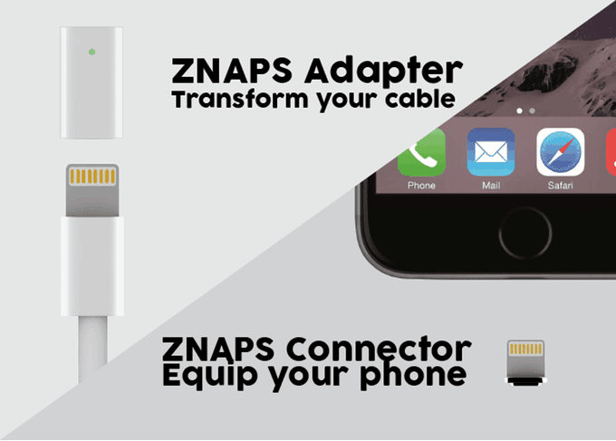 Znaps es un adaptador magnético para nuestro Smartphone