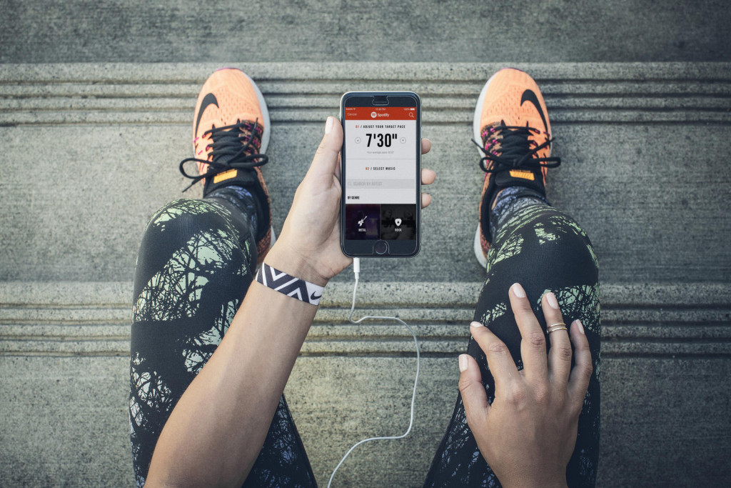 La aplicación de Nike+ Running ahora integra la música de Spotify