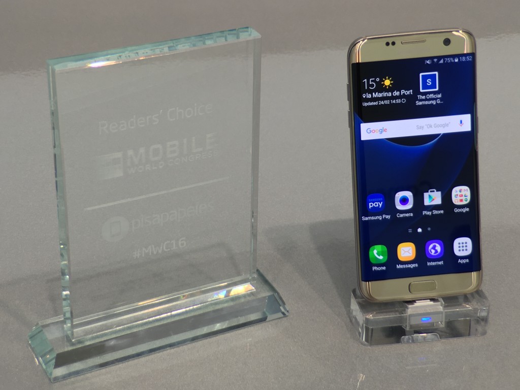 Samsung Galaxy S7 Edge gana el premio de los lectores en Pisapapeles #MWC16
