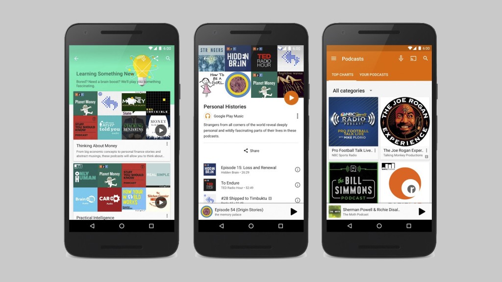 Los podcasts ya son oficiales en Google Play Music