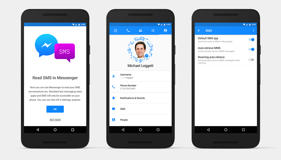 Facebook Messenger añade oficialmente soporte para mensajes SMS