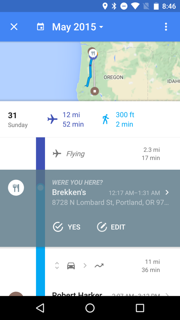 google maps timeline 1