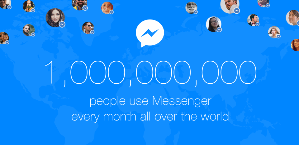 Facebook Messenger superó los 1000 millones de usuarios