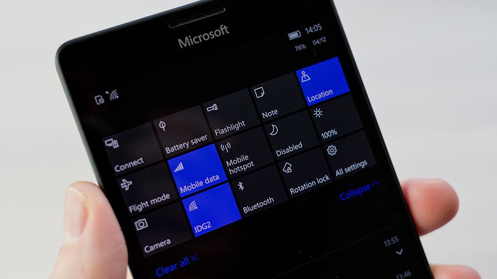 Microsoft podría rediseñar el centro de acción en Windows 10 Mobile