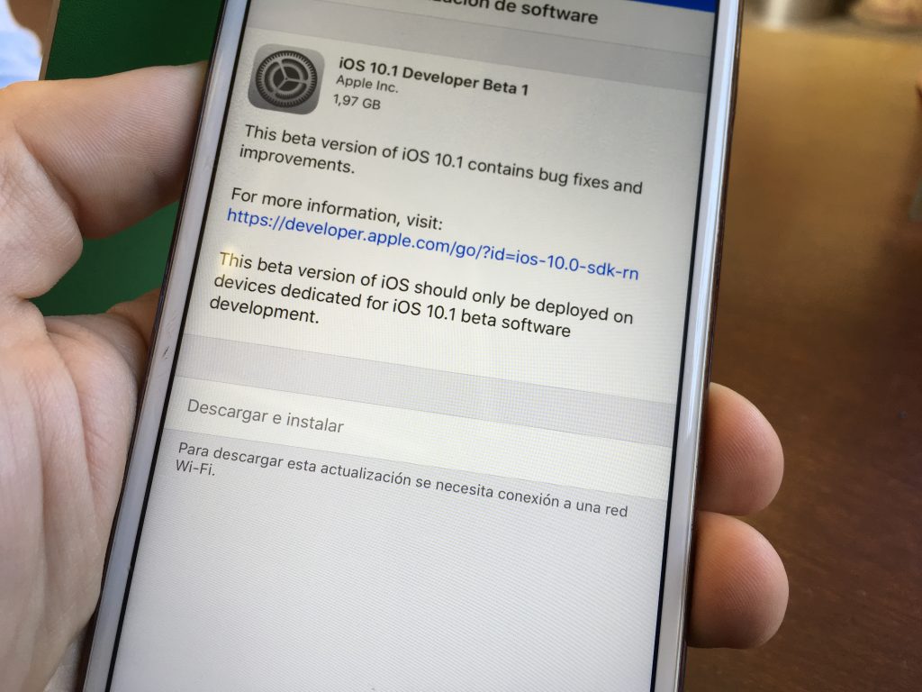 Apple libera la primera beta de iOS 10.1 para desarrolladores