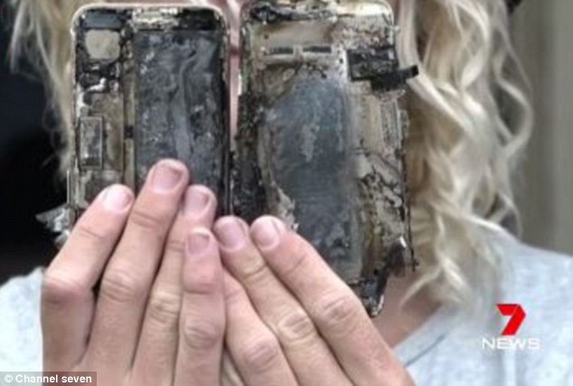 Un iPhone 7 se incendia y quema parte de un automóvil