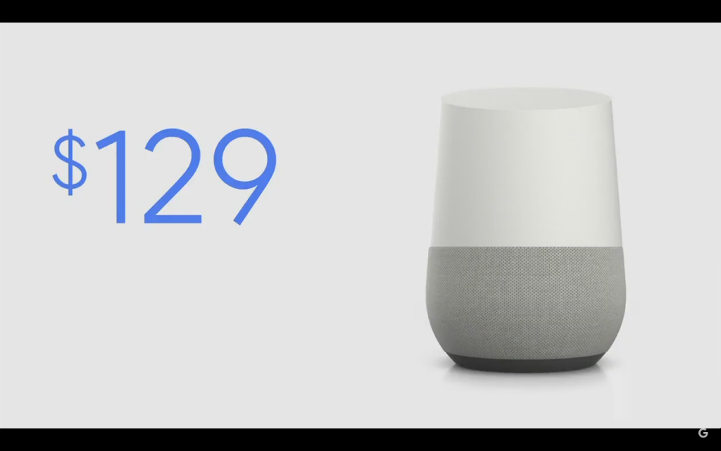 Google Home estará disponible en noviembre por USD $129
