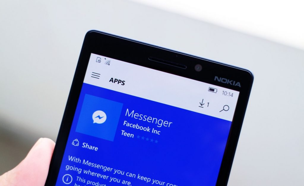 Facebook Messenger en Windows 10 Mobile requerirá 2GB de RAM