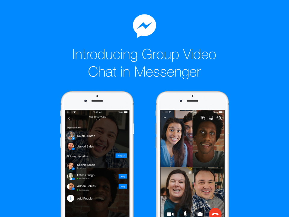 Las videollamadas grupales llegan a Facebook Messenger