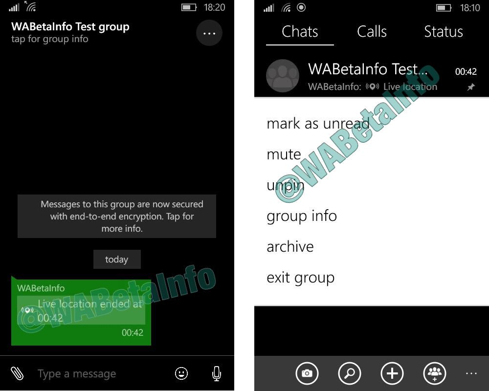 whatsapp windows 10 mobile pin chat