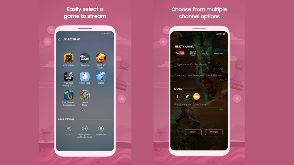Samsung lanza Game Live para retransmitir tus juegos por YouTube, Facebook o Twitch
