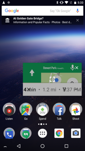 google maps beta picture in picture