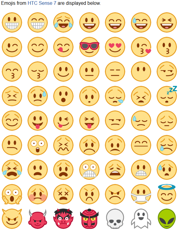 emojis HTC