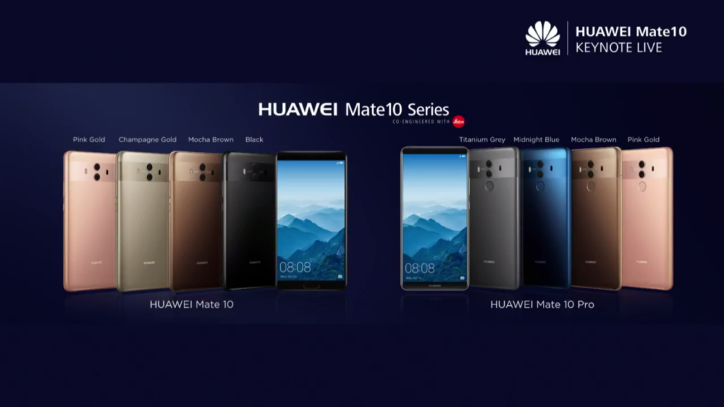 Huawei oficializa los nuevos Mate 10 y Mate 10 Pro