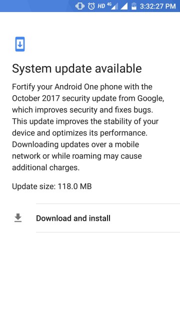 xiaomi mi a1 parche octubre 2017
