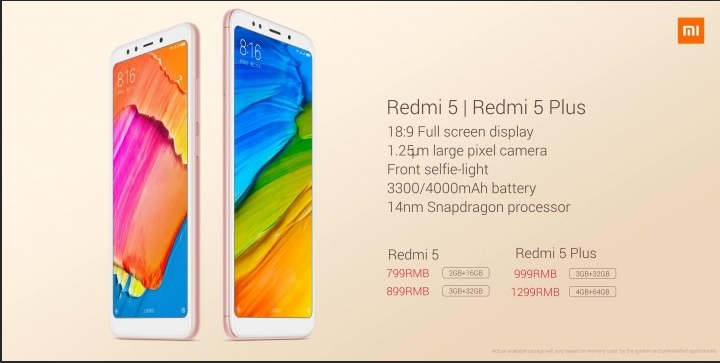 La versión global del Xiaomi Redmi 5 será lanzada en febrero