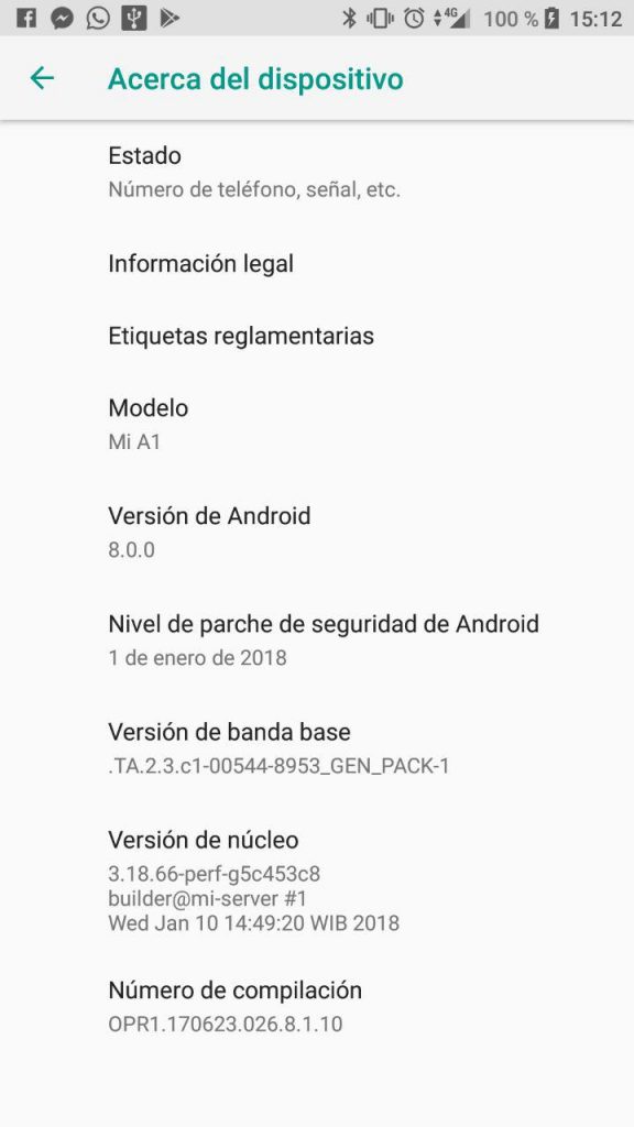 xiaomi mi a1 parche enero - 2