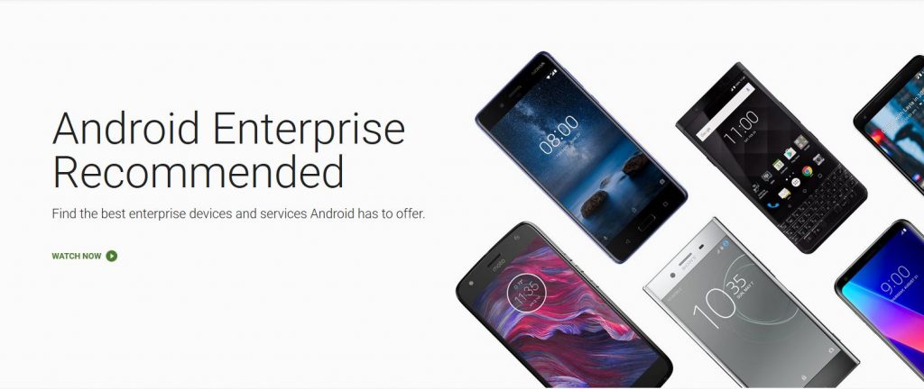 Google comenzará a certificar smartphones para uso empresarial empezando con LG, Blackberry y Motorola