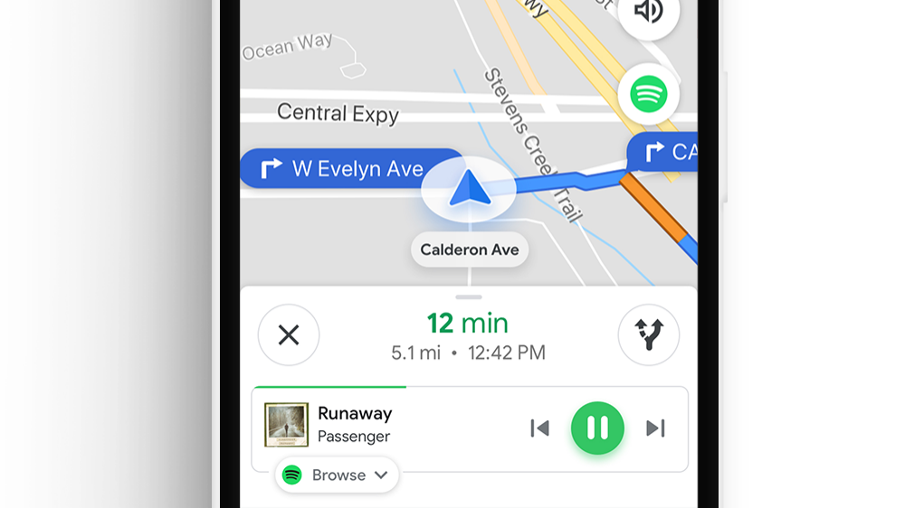 Google Maps se hará cargo de tus viajes diarios y se integra con Spotify