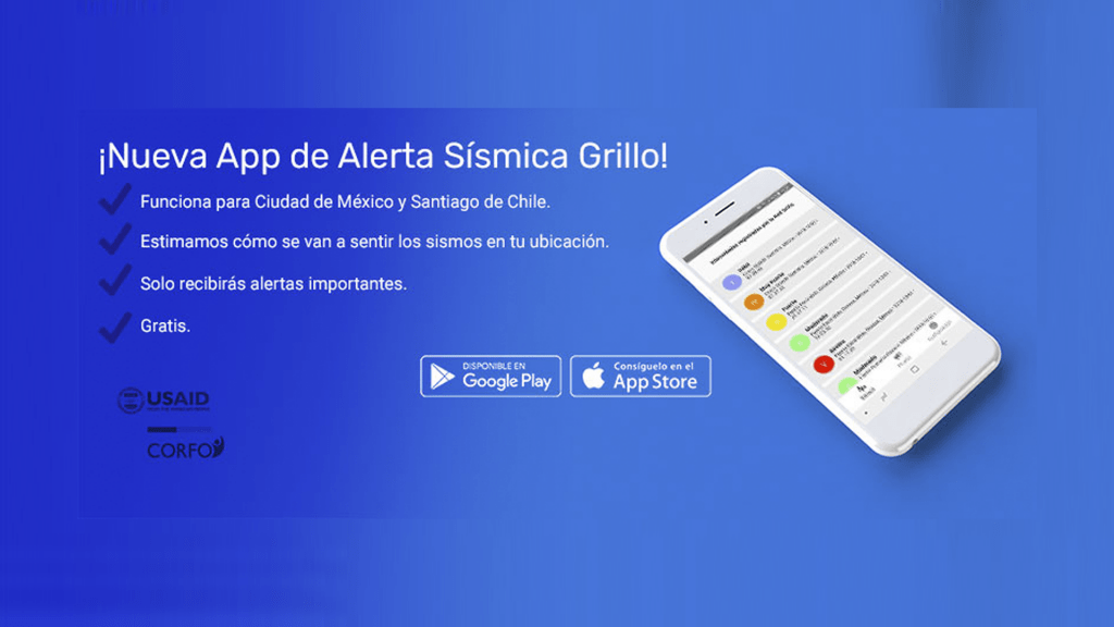 Recibe alertas sísmicas gratuitas en Santiago con la nueva app Grillo