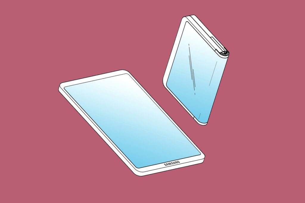 Samsung patenta un equipo plegable tipo clamshell que se dobla hacia afuera