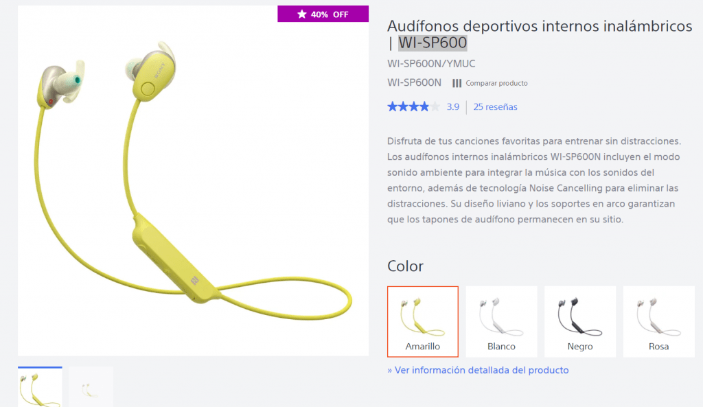 audífonos Sony inalámbricos 4