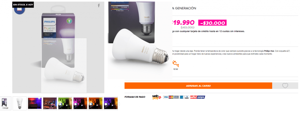 Philips hue tienda enel