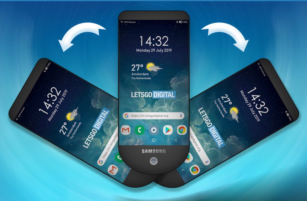 Samsung patenta un teléfono con tres pantallas apiladas