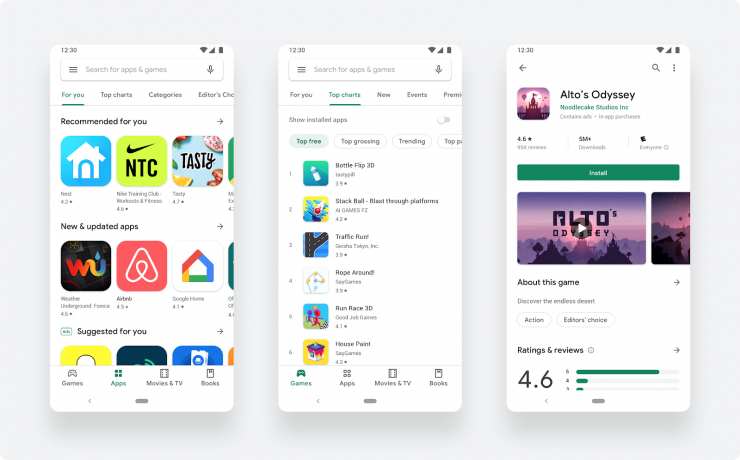 Google Play Store estrena su rediseño a nivel global