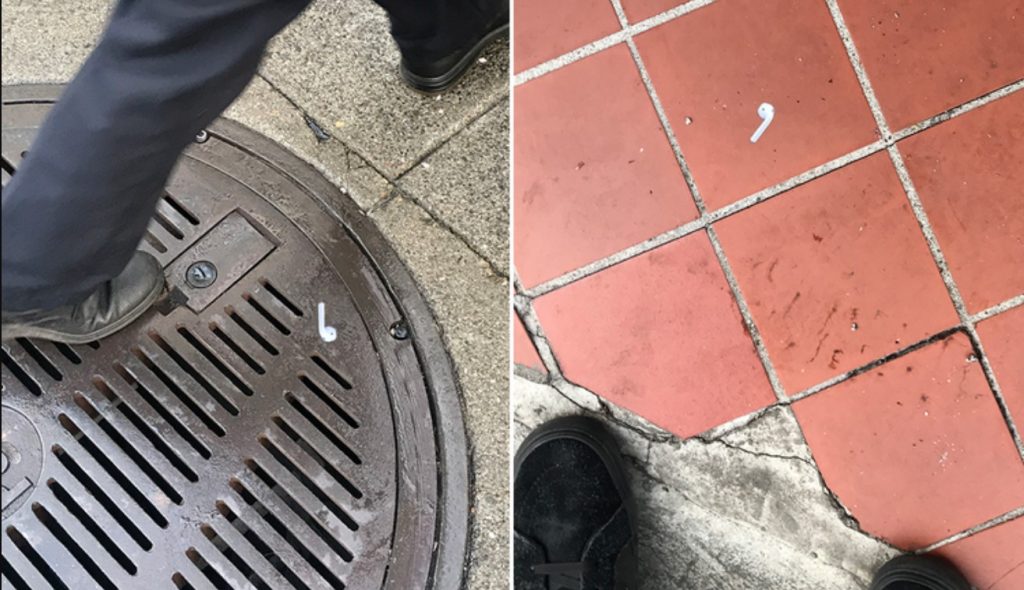 Trolleo épico: Pegan stickers de AirPods en el suelo para engañar a la gente
