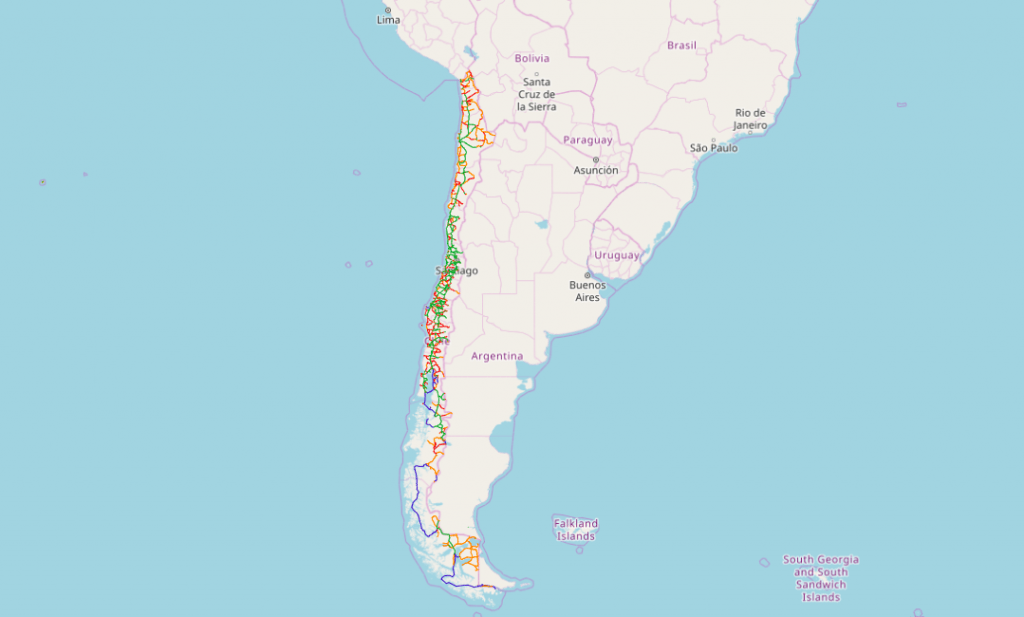 Conoce el mapa de NIC Chile que muestra la ubicación de la fibra óptica en el país