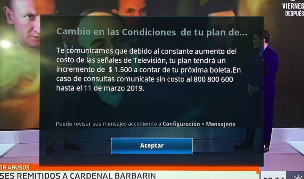 SERNAC presentó demanda colectiva contra Movistar por alza unilateral de precios en planes de televisión