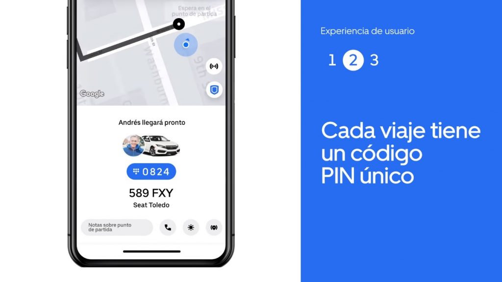 Uber activa la posibilidad de usar un código PIN para verificar los viajes