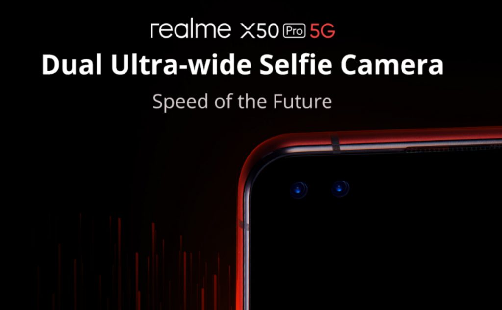 X50 Pro 5G de Realme tendrá doble cámara frontal ultra ancha de 32MP