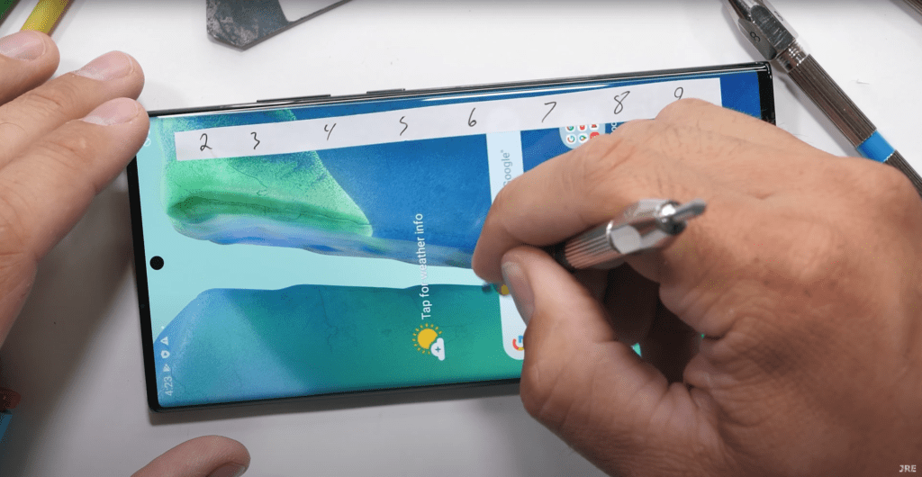 Samsung Galaxy Note 20 Ultra es sometido a pruebas de resistencia física