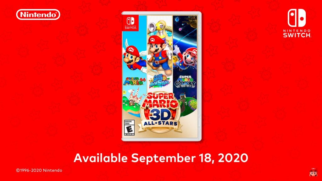 Super Mario 3D All Stars, que incluye Mario 64, Sunshine y Galaxy, llegará a Nintendo Switch este 18 de septiembre