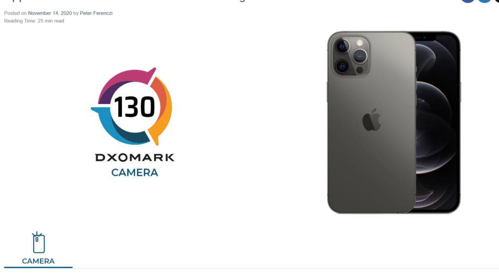 La cámara del iPhone 12 Pro Max obtiene el cuarto lugar en el ranking de DXOMARK
