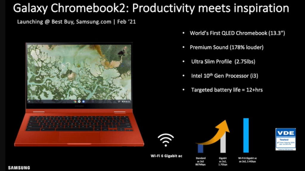 Galaxy Chromebook 2 brindaría hasta 12 horas de autonomía