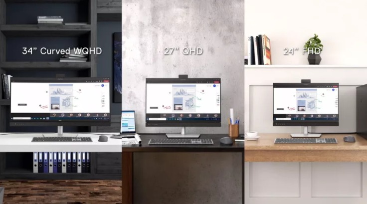 Dell presenta 3 monitores nuevos con botón integrado para Microsoft Teams