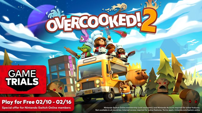 Overcooked! 2 estará disponible gratis por una semana a partir de mañana en Nintendo Switch