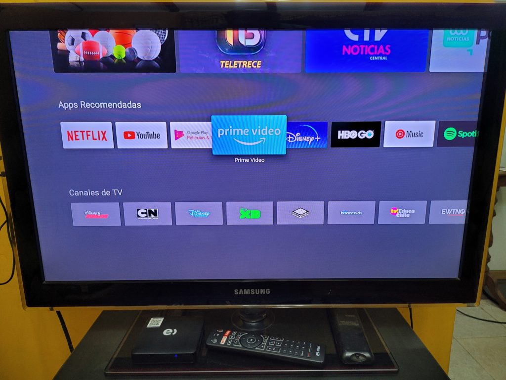 Ya puedes descargar e instalar Amazon Prime Video en el Decodificador Entel TV con Android TV de manera oficial