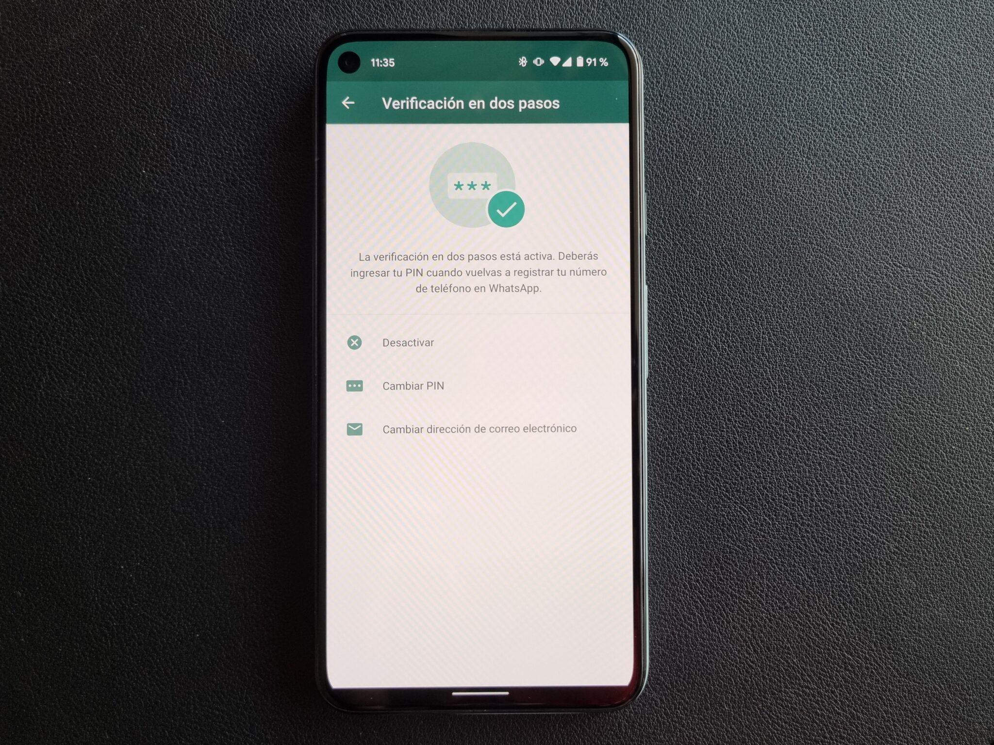 Cómo proteger tu número de WhatsApp con verificación de dos pasos