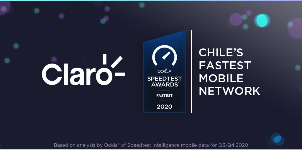 Claro Chile elegida nuevamente como la red móvil más rápida del país en los Speedtest Awards de Ookla
