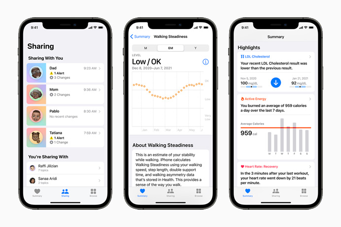 Apple actualiza la aplicación Salud y ahora podrás compartir los datos con tu doctor o familia