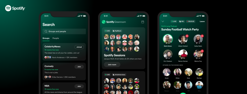 Spotify presenta su nueva plataforma de audio interactivo: Greenroom