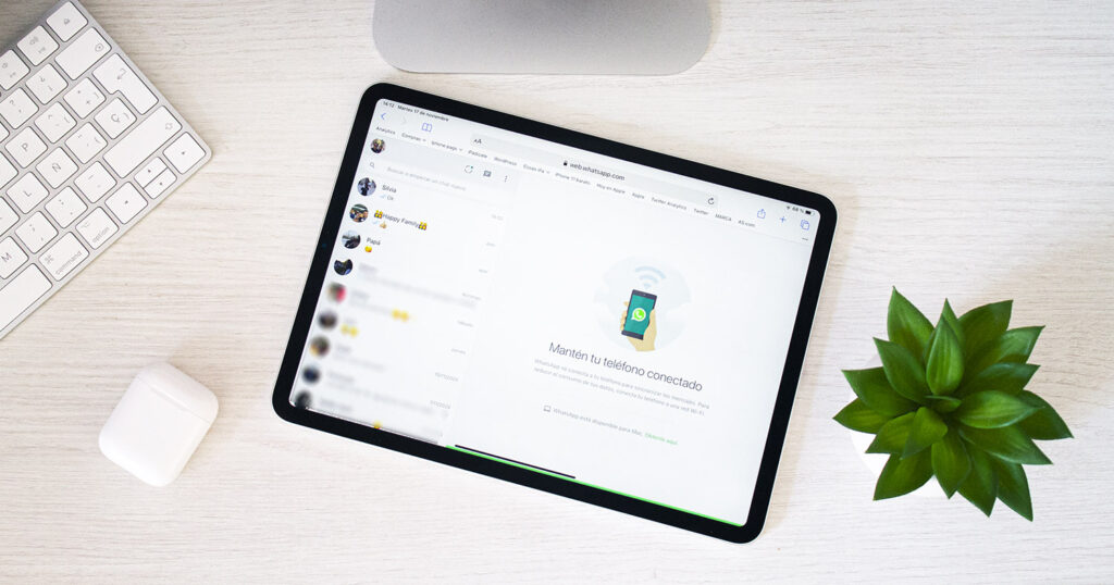 WhatsApp Web iPad Safari foto portada