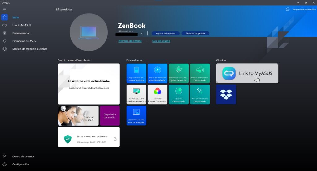 Asus ZenBook Pro Duo 15 OLED - My Asus 2