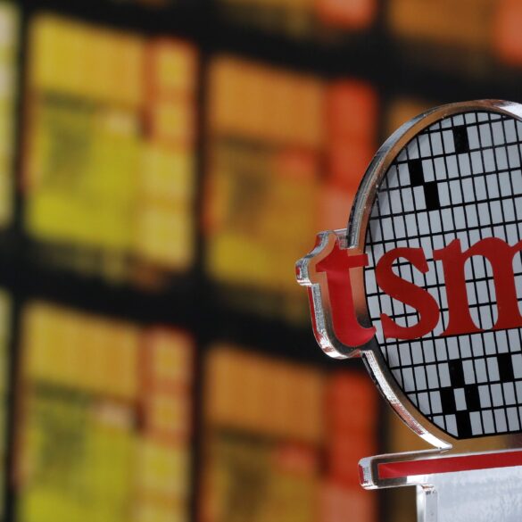TSMC Logo fondo oblea foto portada