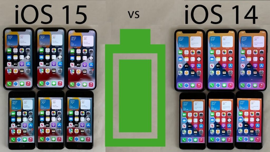 Un youtuber compara la autonomía de la batería de diferentes iPhones con iOS 14.8 y iOS 15